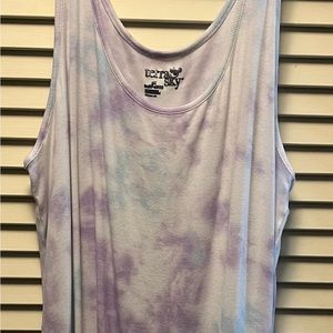 Terra Sky 3X Tie dyed (purple, blue & white) tank top. New-never worn.